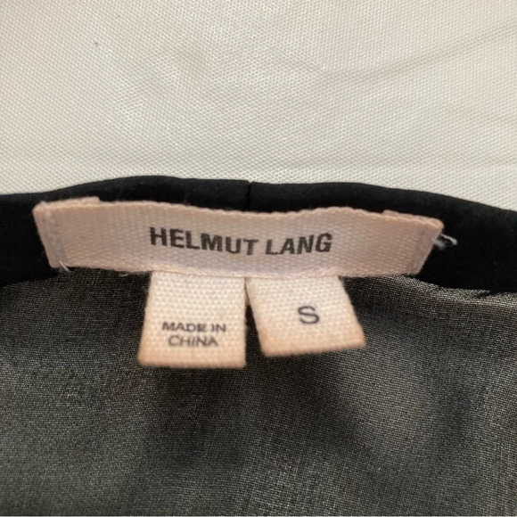 Helmut Lang Women's Black Allover Sheer Blouse  Sz: Small - Picture 5 of 5